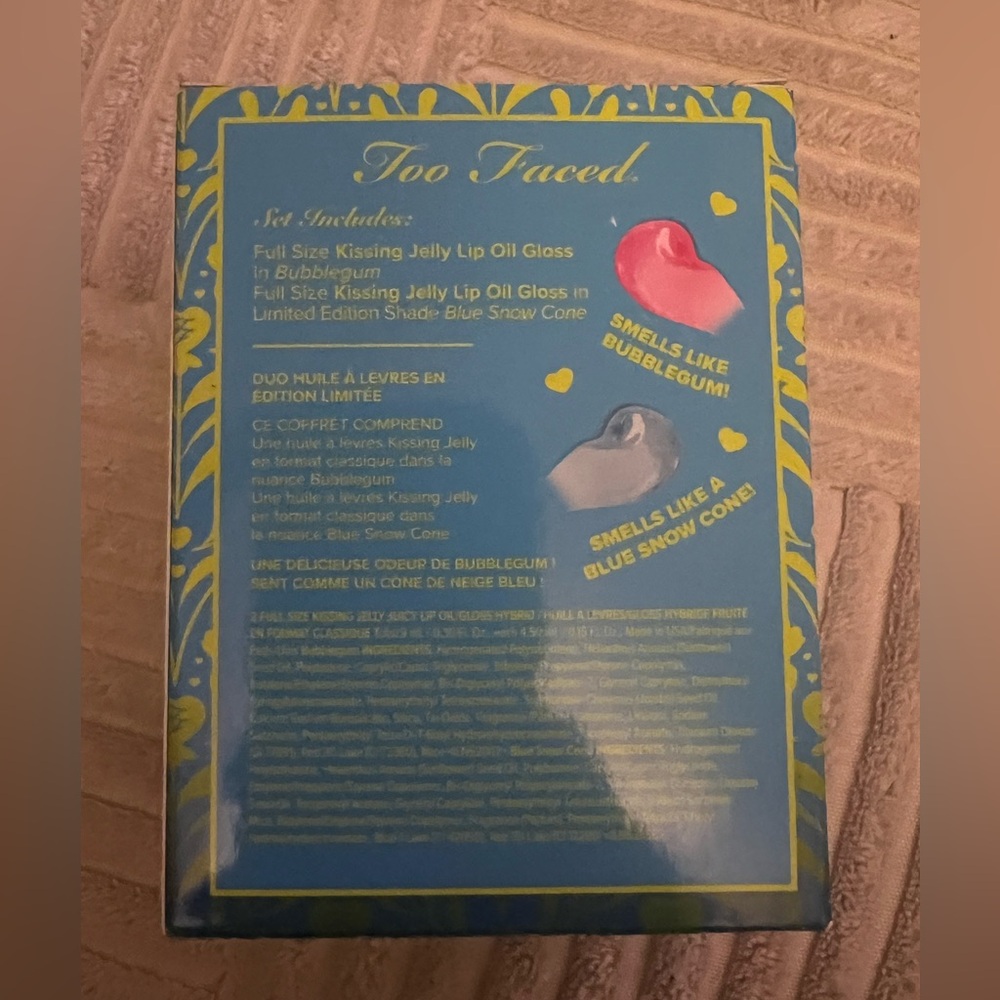 Too Faced Kissing Jelly Lip Oil Set - Pink and Blue - Picture 4 of 5